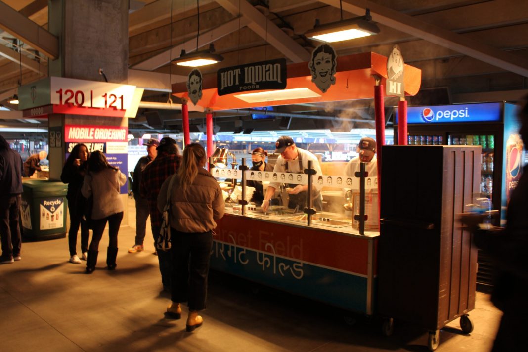 Volunteers at a sporting event